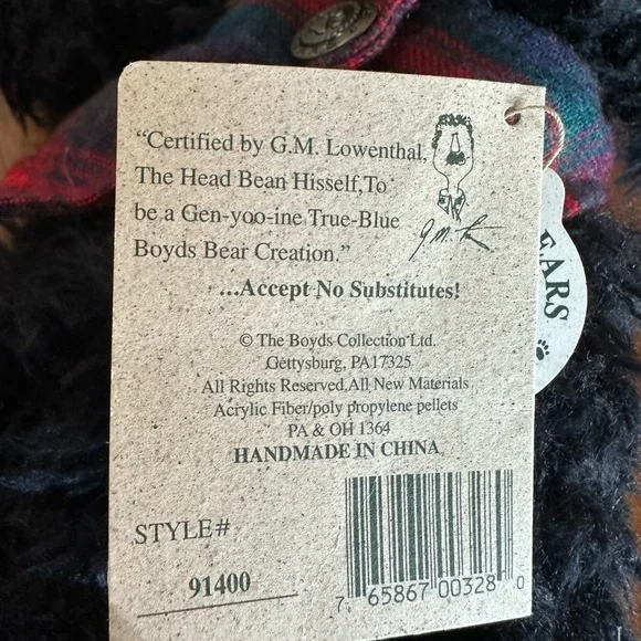 Vintage Boyds Bears Scotty Dog Scottish Terrier STEWART MACGREGOR 91400 Plush - Picture 6 of 6